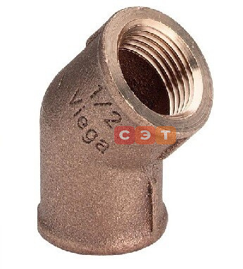 Угол 45* бронзовый ВР-ВР  1/2"" (Viega)